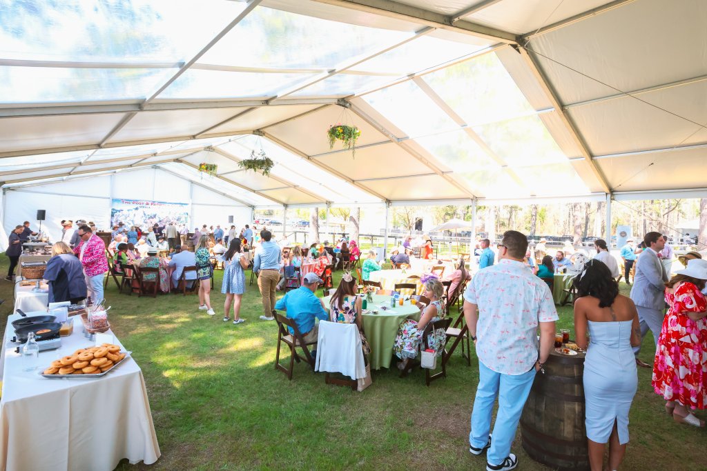 hospitality tent at the 2024 Carolina Cup